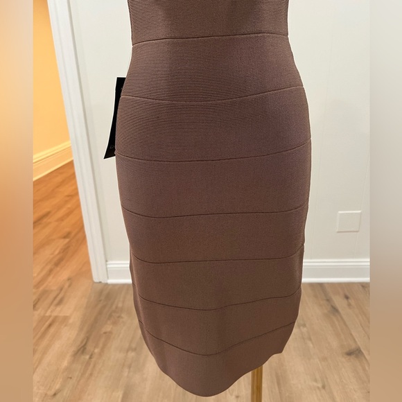 Bebe OVER THE SHOULDER BANDAGE DRESS Size Small - Picture 11 of 15